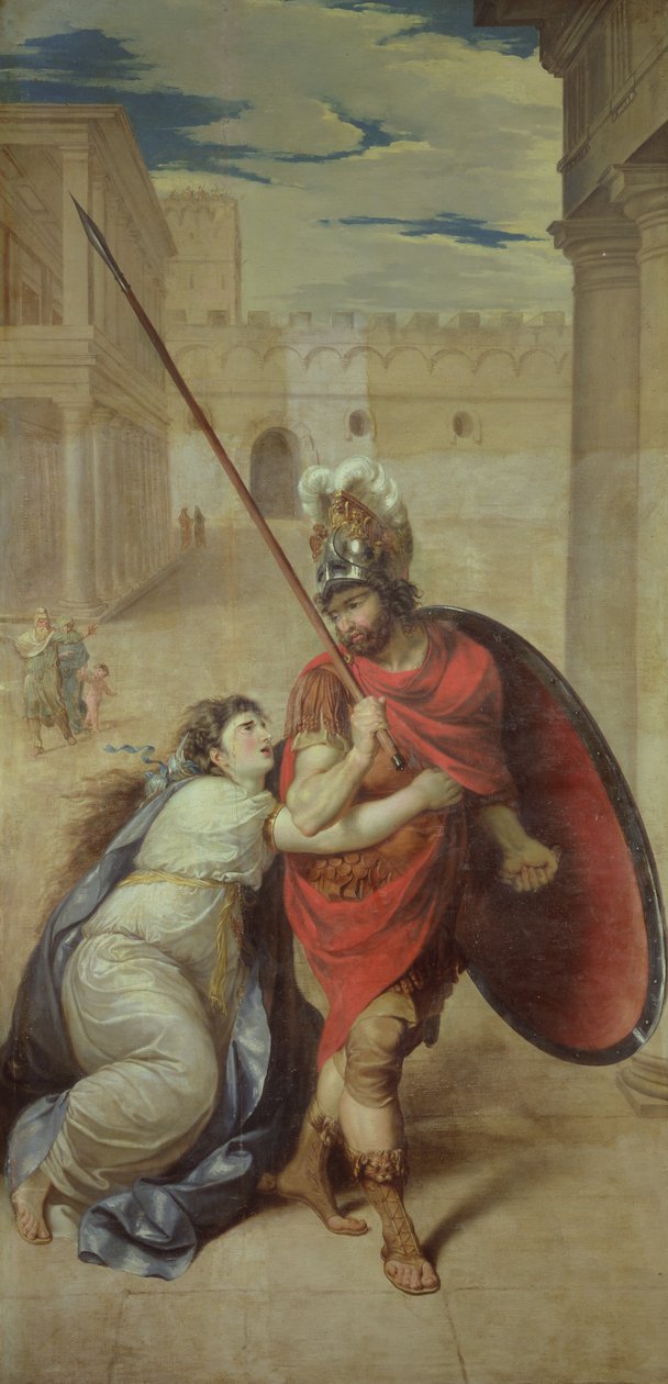 Hectorovo rozloučení s Andromache od Jean Antoine Julien de Parme