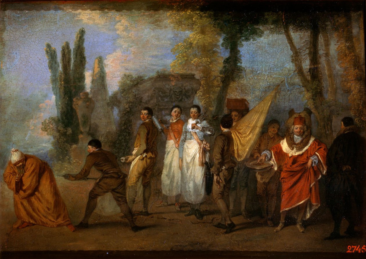 Satira o lékařích, c1708 od Jean Antoine Watteau