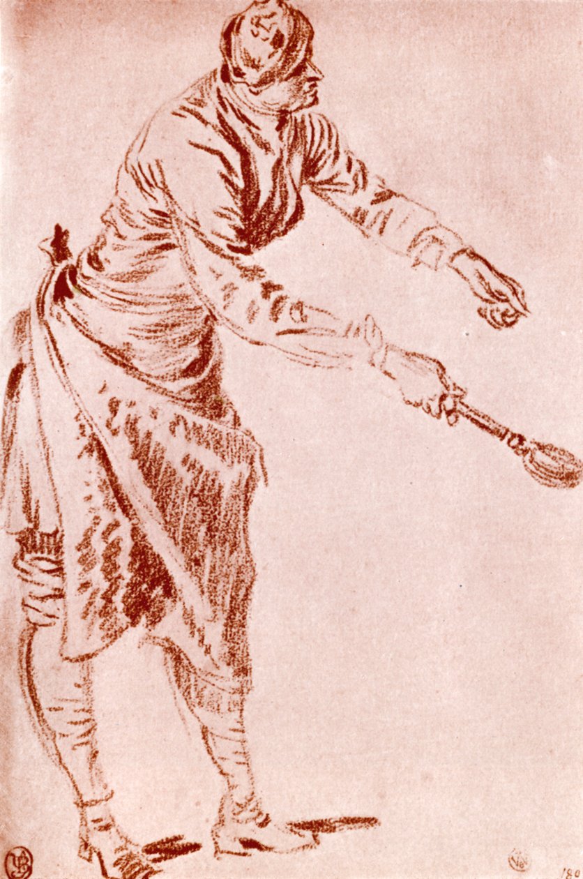 Studie v Sanguine, 1913. od Jean Antoine Watteau