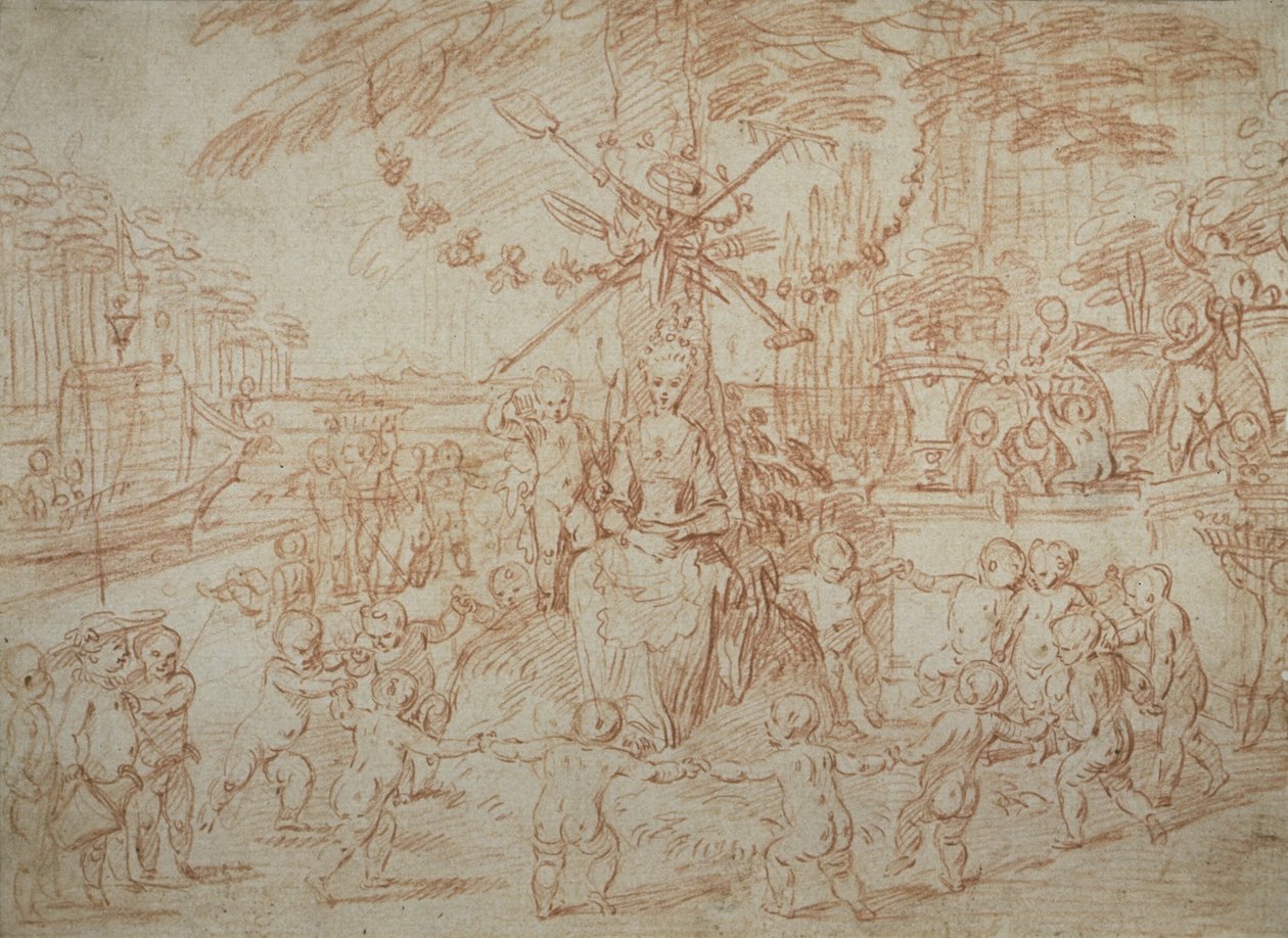 Alegorie jara aneb Mladí zahradníci od Jean Antoine Watteau