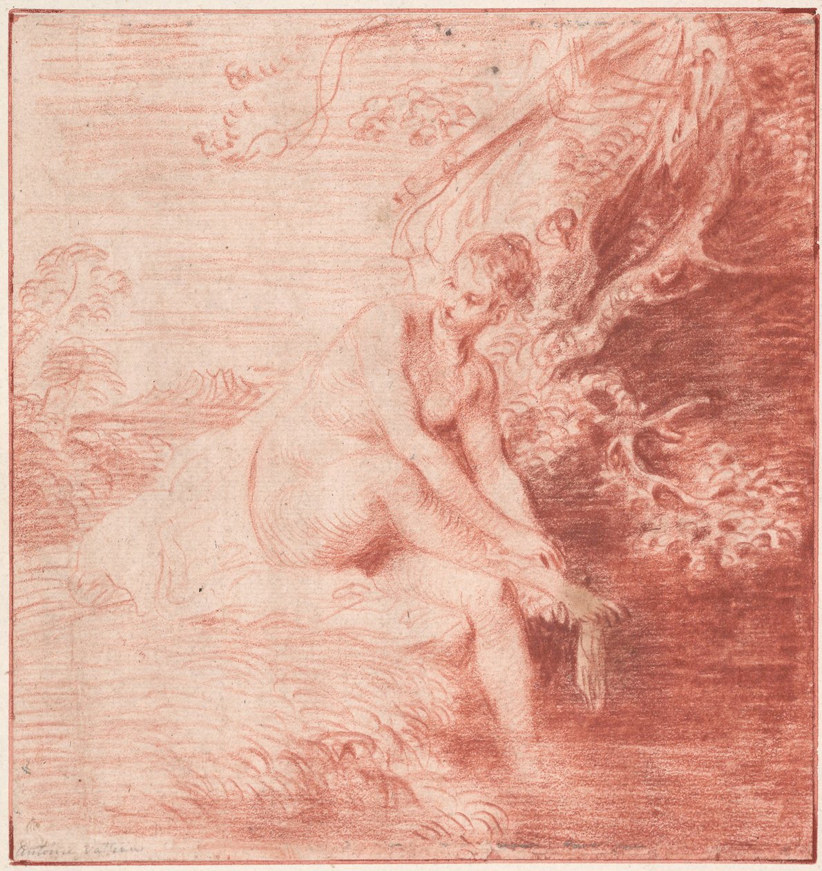 Diana Koupání, c. 1716 od Jean Antoine Watteau