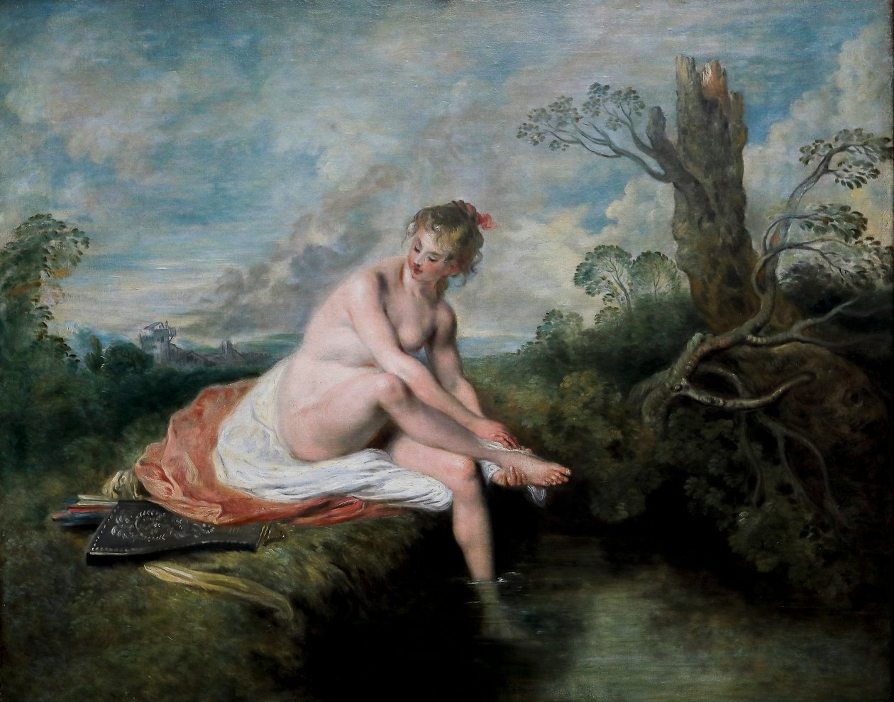 Diana ve své koupeli od Jean Antoine Watteau