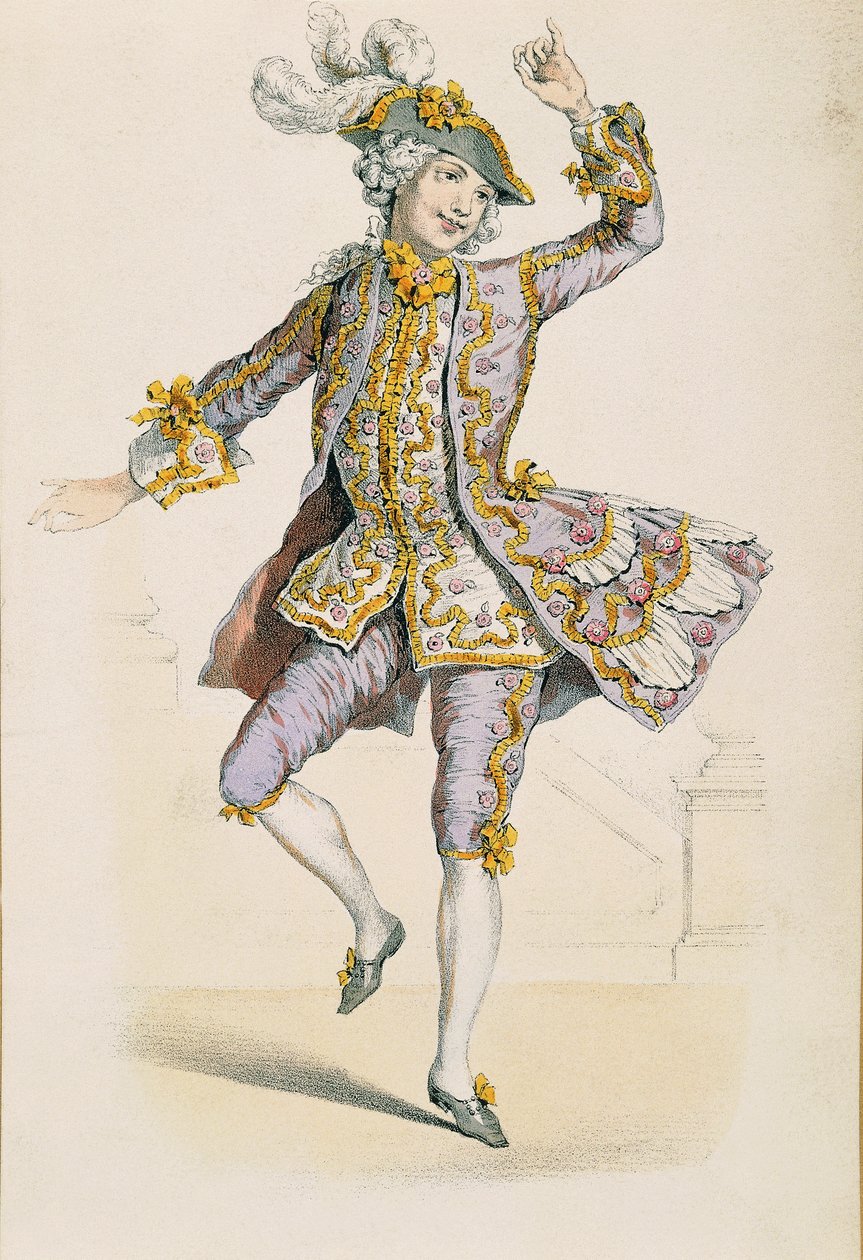 Galantní farmář, z kresby Jean Antoine Watteau od Jean Antoine Watteau