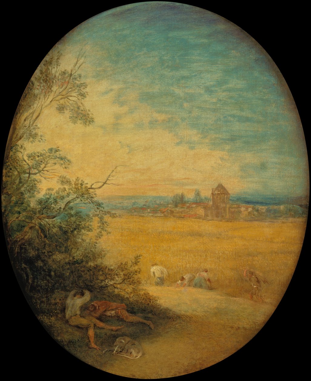 Senoři v poli, léto (olej na plátně) od Jean Antoine Watteau