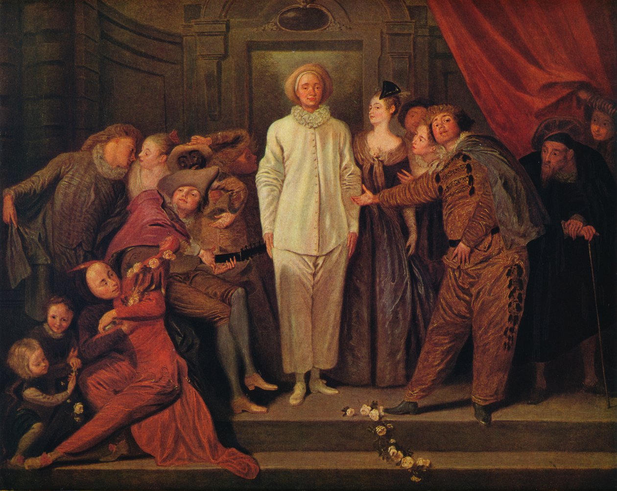 Italští komici, c1720 od Jean Antoine Watteau