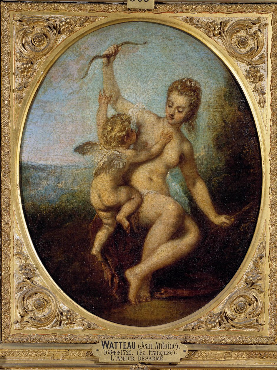 Láska odzbrojuje Obraz Jean Antoine Watteau (1684-1721) 18. stol. od Jean Antoine Watteau