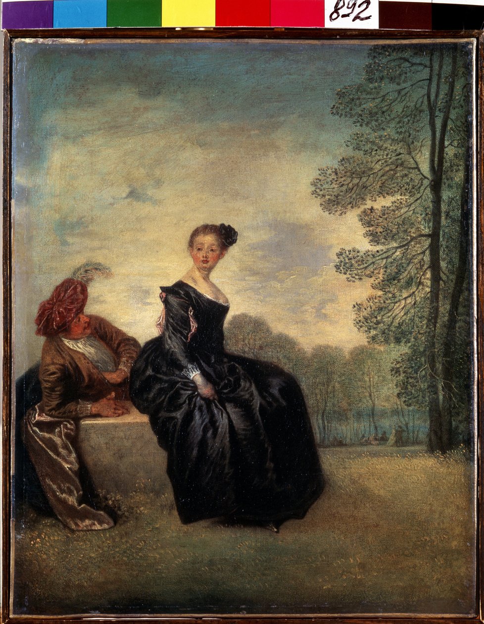 Boudeuse (Rozmarná žena). Obraz Jean Antoine Watteau (1684-1721). Olej na plátně, 42 x 34 cm od Jean Antoine Watteau