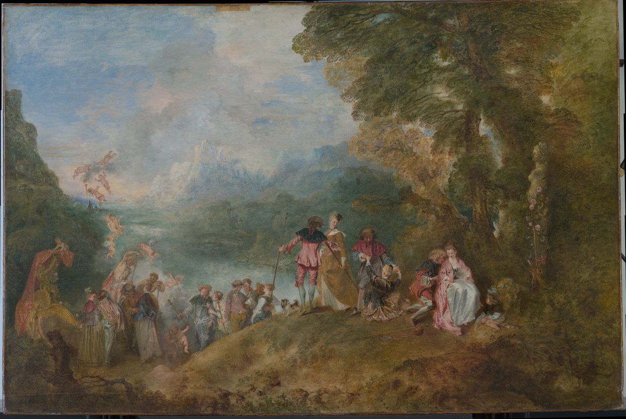 Pouť do Cythery Nalodění pro Cytheru, 1717 od Jean Antoine Watteau