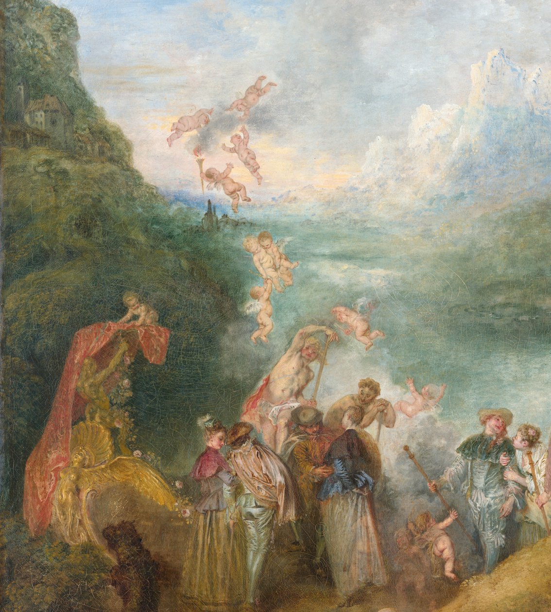 Pouť do Cythery Nalodění pro Cytheru Detail: Putti, 1717 od Jean Antoine Watteau