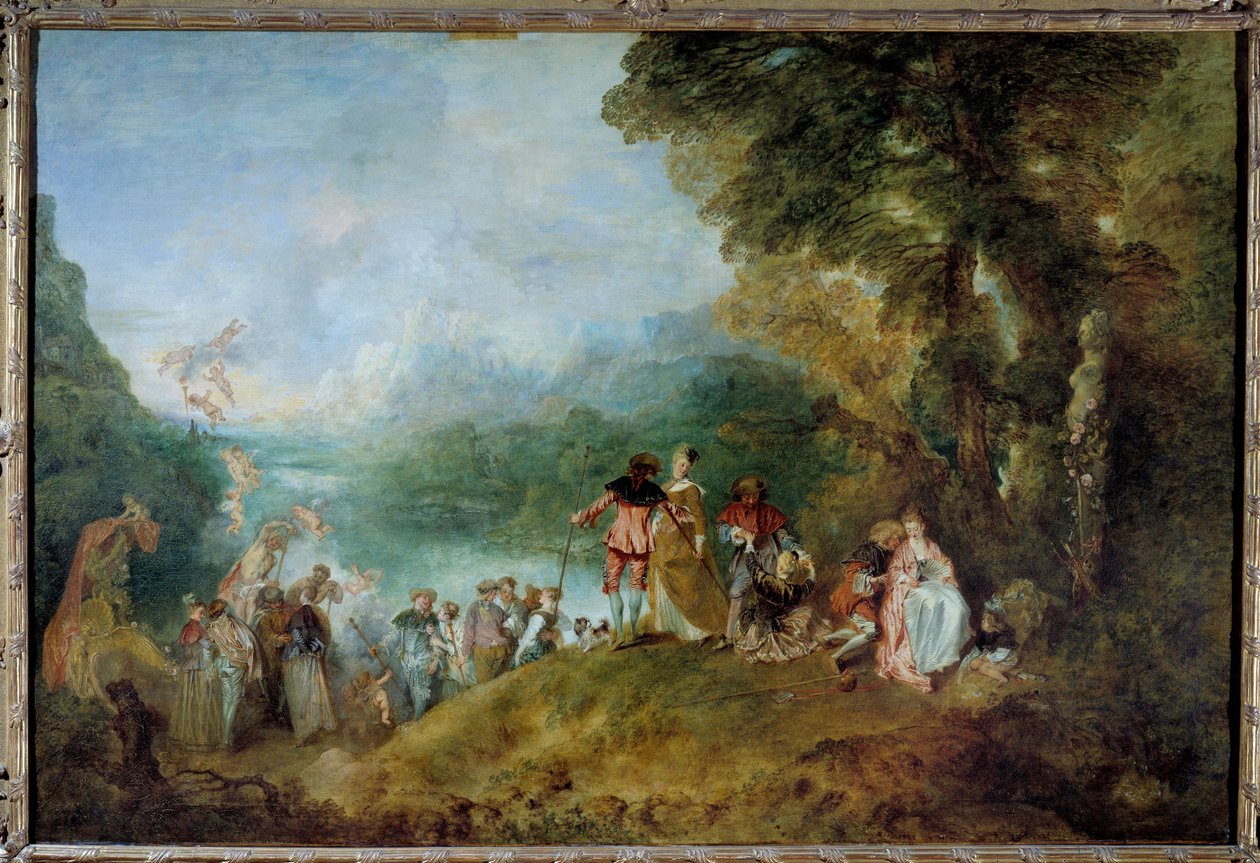 Pouť na Isle of Cythera (nalodění na Cytheru) od Jean Antoine Watteau