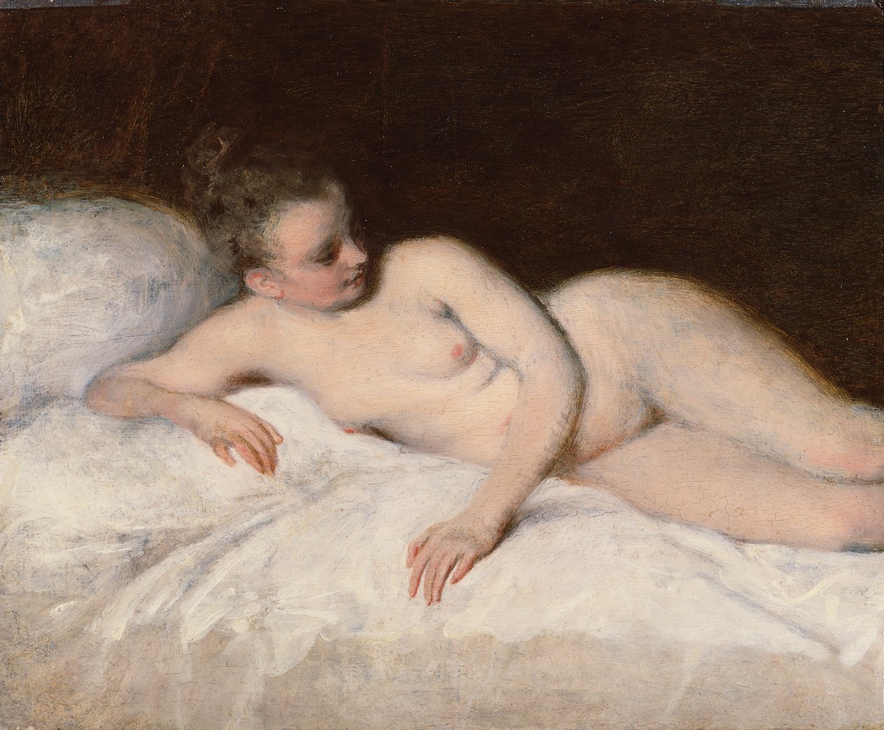 Ležící akt, asi 1713-17 (olej na desce) od Jean Antoine Watteau