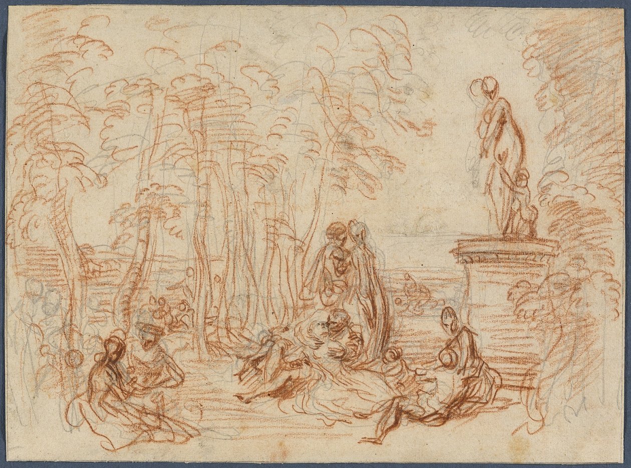 Studie pro Svátek lásky od Jean Antoine Watteau