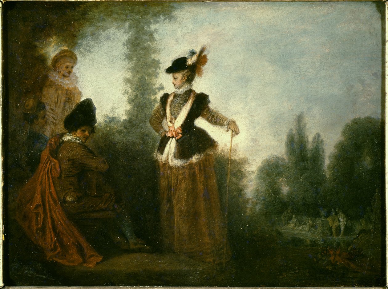 Dobrodružství, kolem roku 1712 od Jean Antoine Watteau