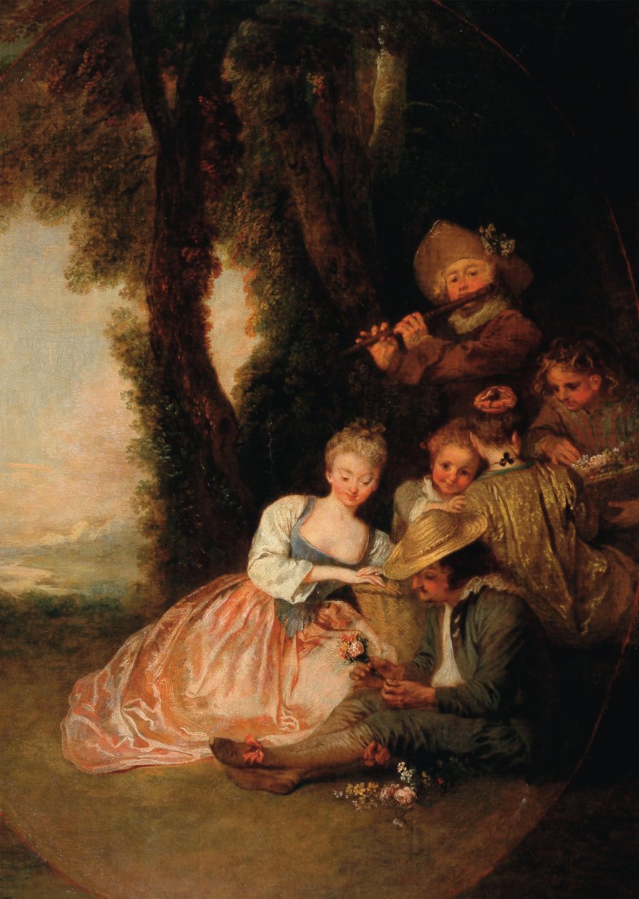 Deklarace lásky, c. 1716 od Jean Antoine Watteau
