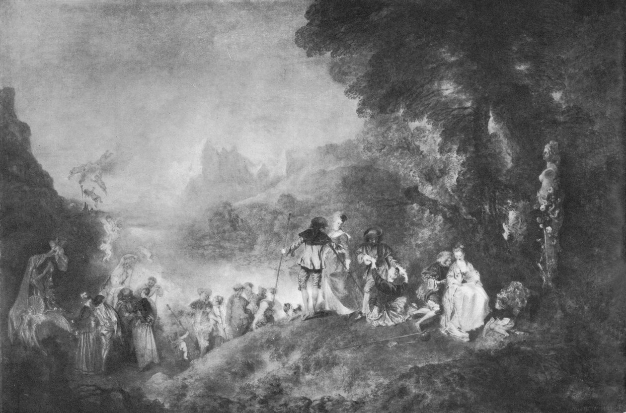 Nalodění na ostrov Cytherea, 1717, 1912 od Jean Antoine Watteau