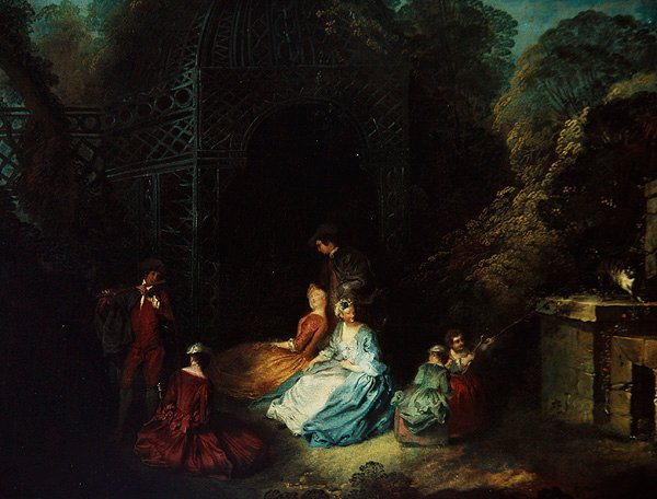 Flétnista od Jean Antoine Watteau