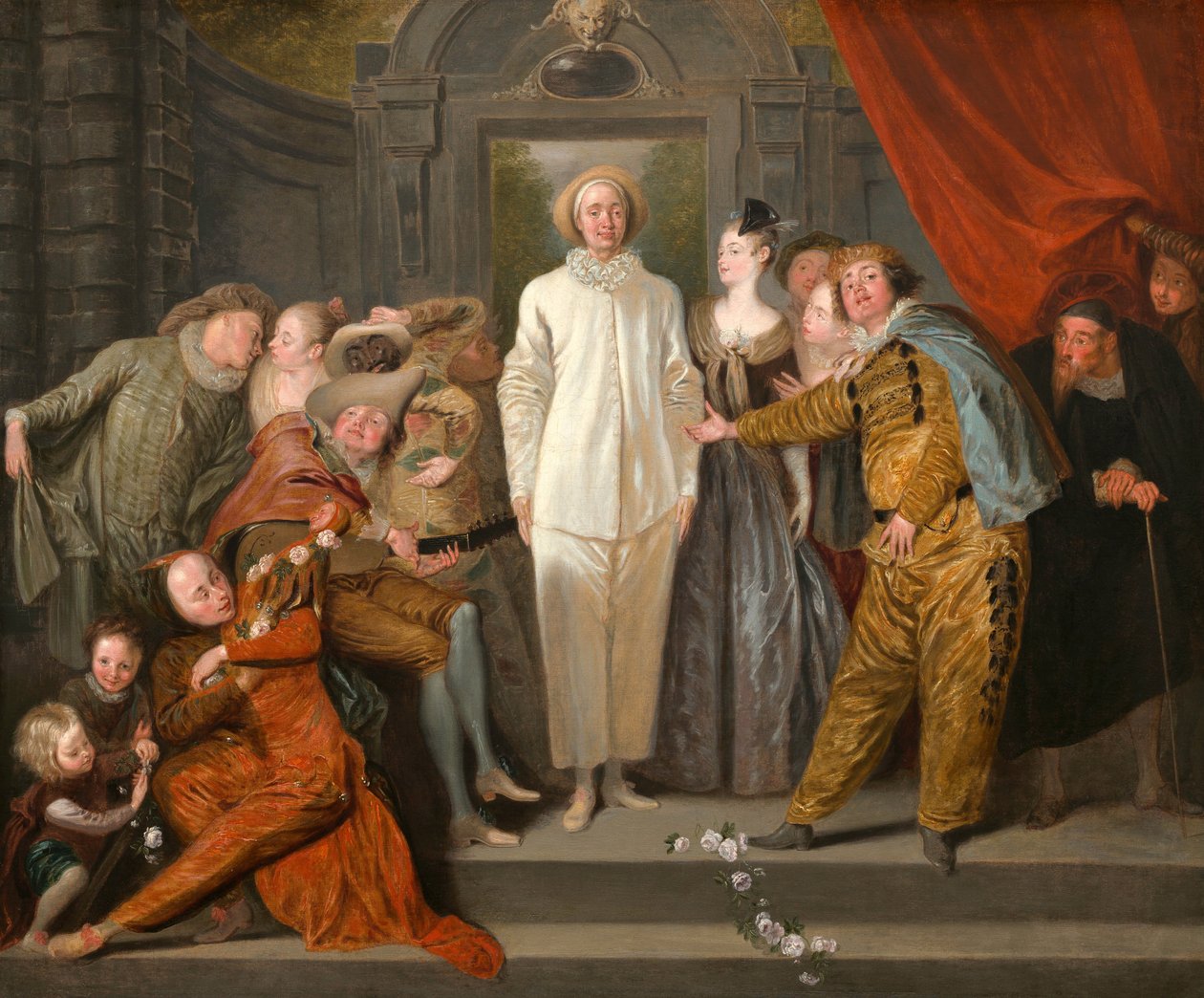 Italští komedianti, cca 1720 od Jean Antoine Watteau