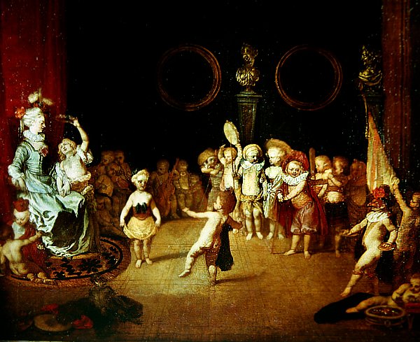 Malí herci, kolem 1706-1708 od Jean Antoine Watteau