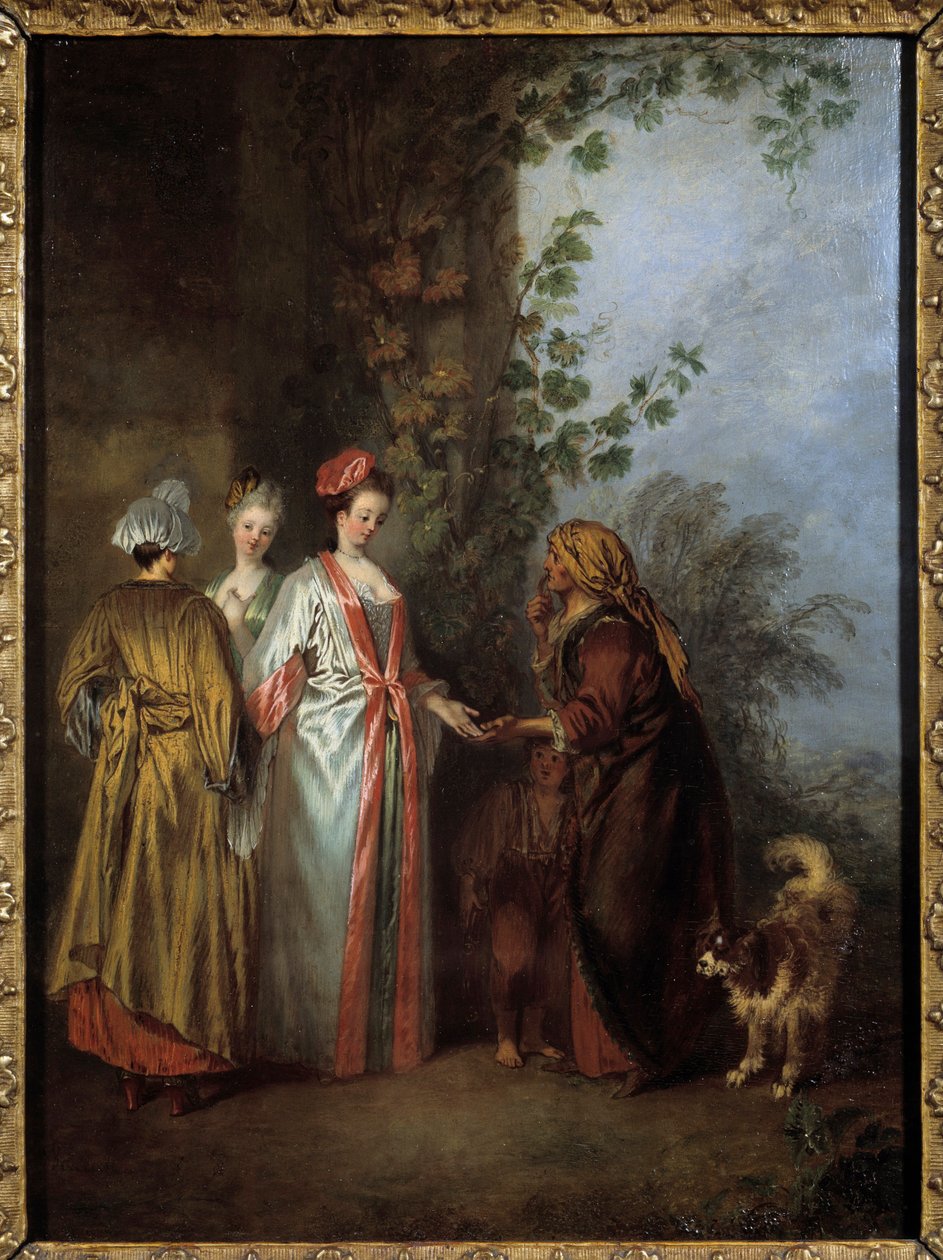 Věštkyně. Obraz Jean-Antoine Watteau (1684-1721) od Jean Antoine Watteau