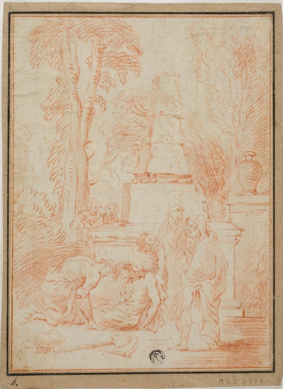 Tobiáš Pohřbívání mrtvých aneb Fókijův pohřeb od Jean Antoine Watteau