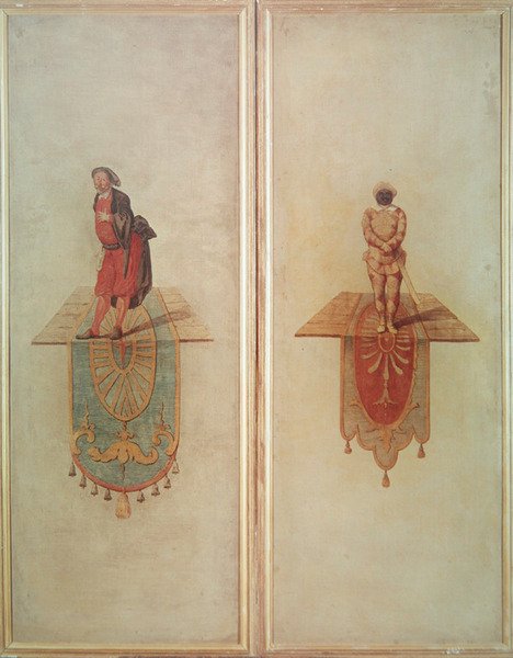 Pantalon (vlevo) a Harlekýn (vpravo) od Jean Antoine Watteau