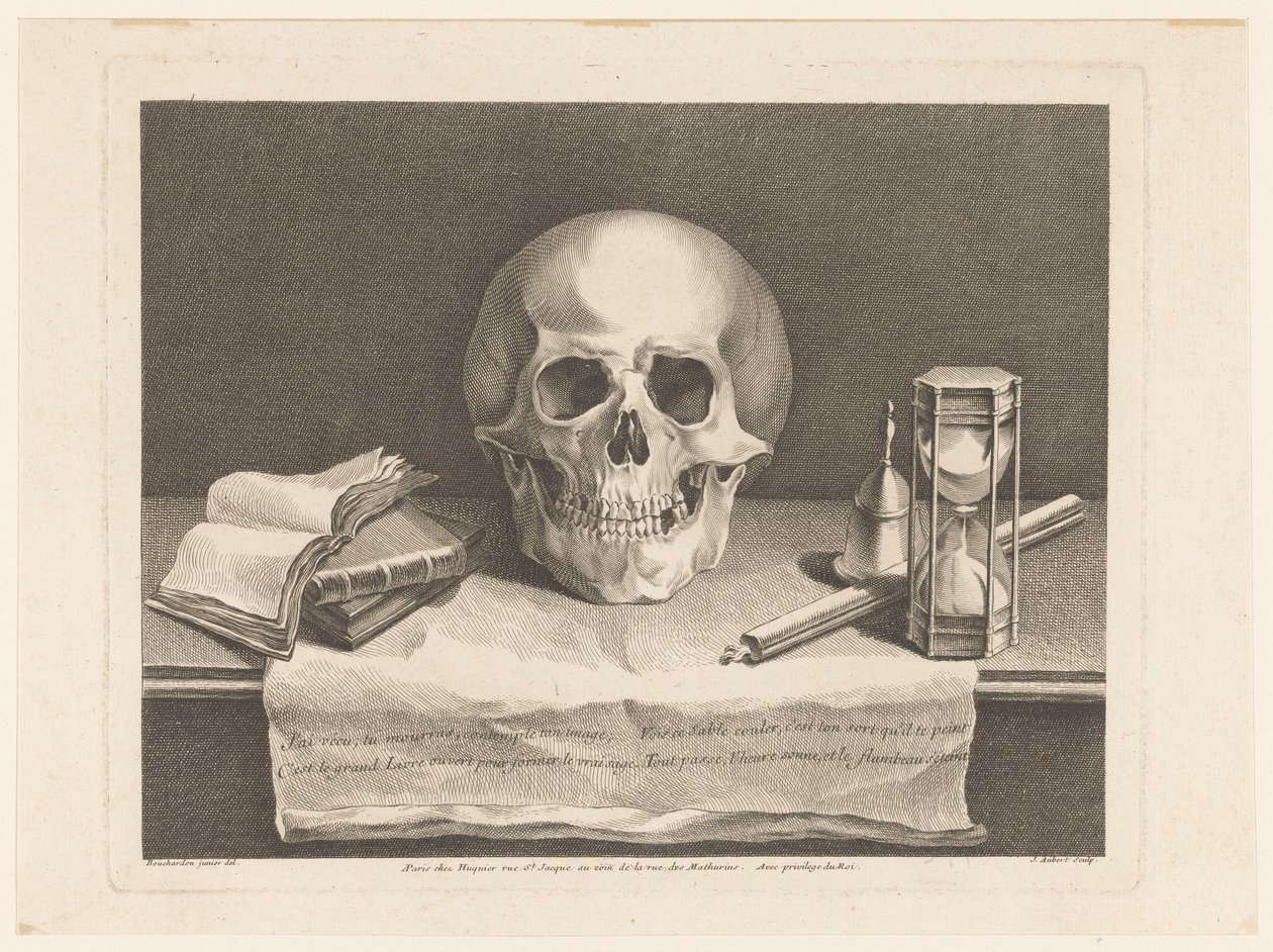 Zátiší se symboly vanitas od Jean Aubert