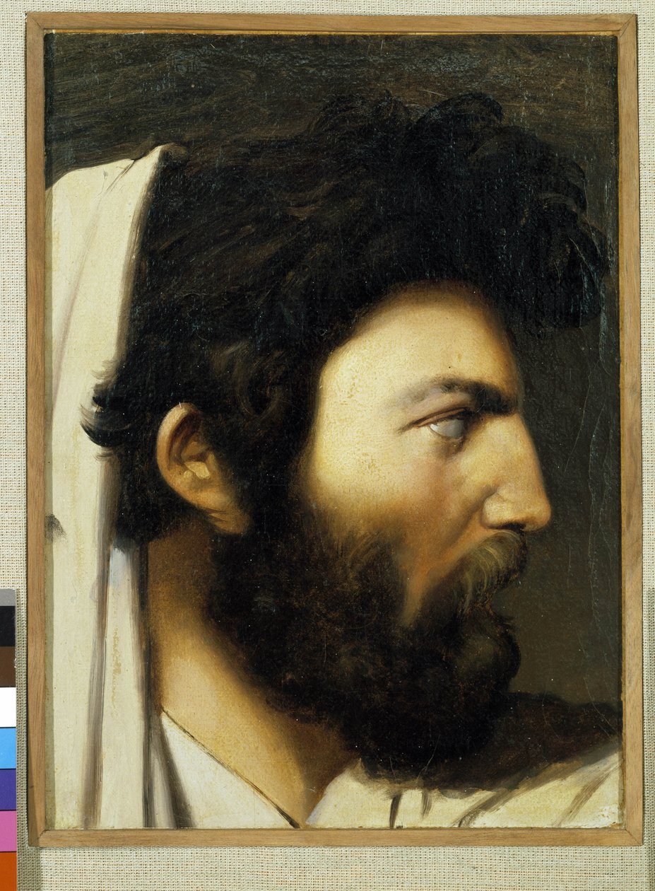 Portrét muže z profilu. Anonymní malování. Musee Granet, Aix en Provence od Jean Auguste Dominique (after) Ingres