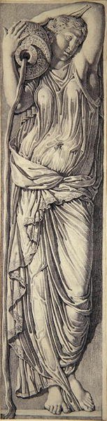 Nymfa (grafit na papíře) (pár viz 283230) od Jean Auguste Dominique Ingres