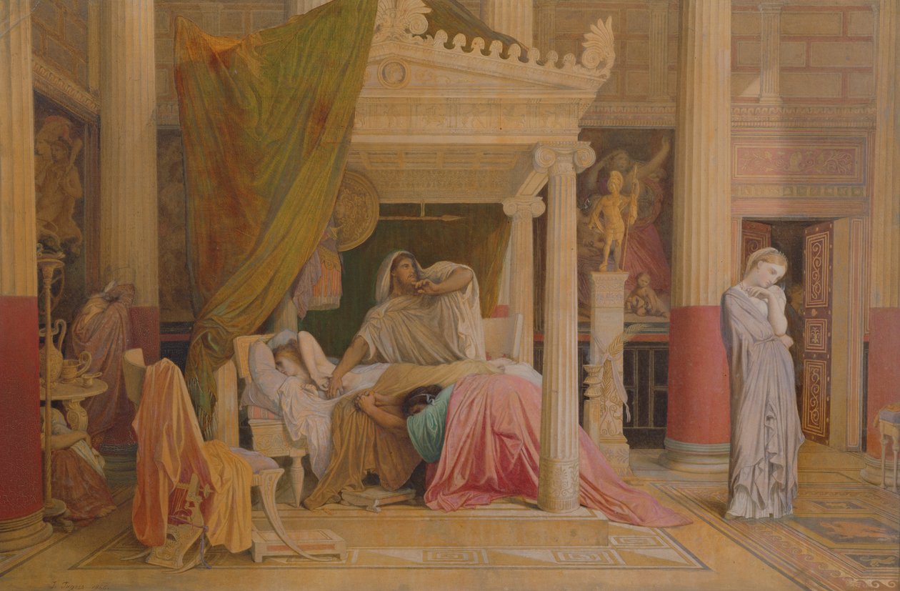 Antiochus a Stratonice, 1840 od Jean Auguste Dominique Ingres
