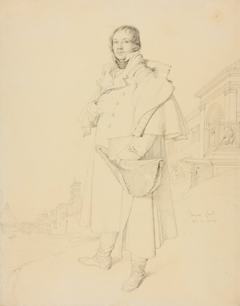 Charles François Mallet, stavební inženýr od Jean Auguste Dominique Ingres