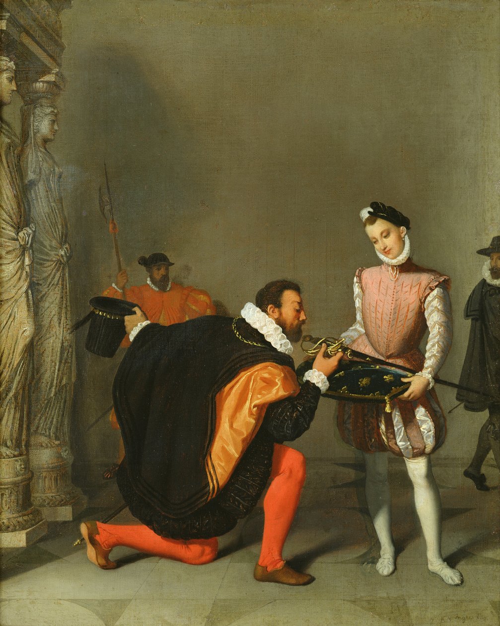 Don Pedro de Toledo (1484-1553) Líbání meče Jindřicha IV. (1553-1610) 1819 od Jean Auguste Dominique Ingres