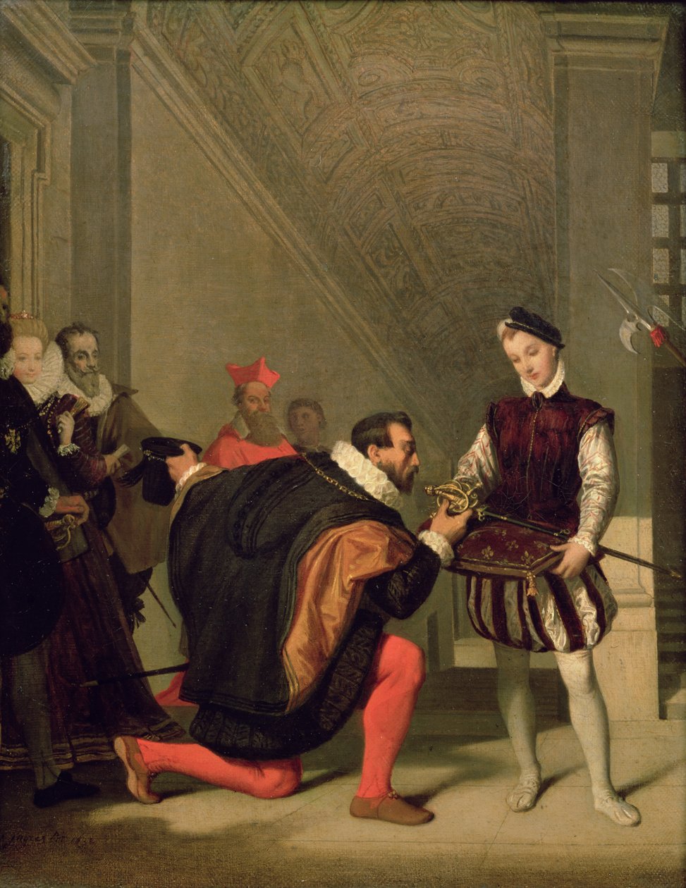 Don Pedro de Toledo (1484-1553) Líbání meče Jindřicha IV. (1553-1610) 1819 od Jean Auguste Dominique Ingres