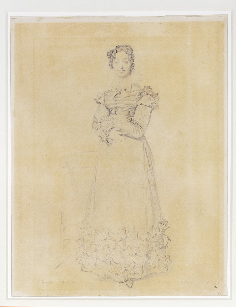 Francoise Leblancová, manželka Jacquese-Louise, sekretářka Elisy ... od Jean Auguste Dominique Ingres