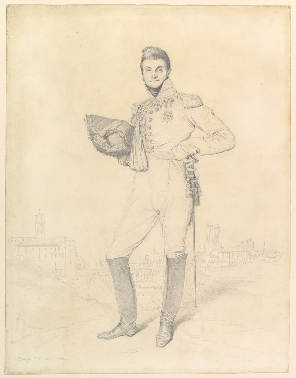 Generál Louis-Étienne Dulong de Rosnay od Jean Auguste Dominique Ingres