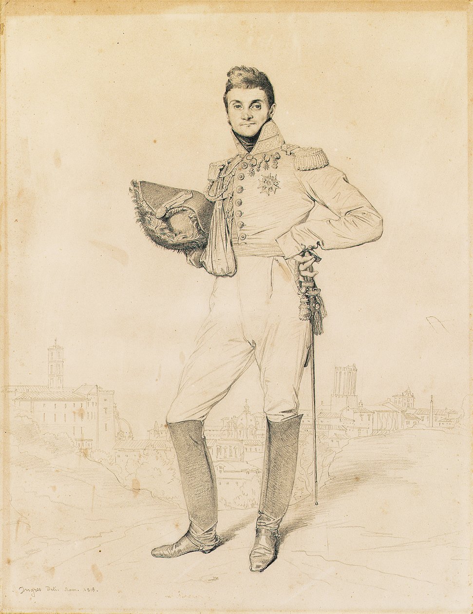 Generál Louis-Etienne Dulong de Rosnay, 1818 od Jean Auguste Dominique Ingres
