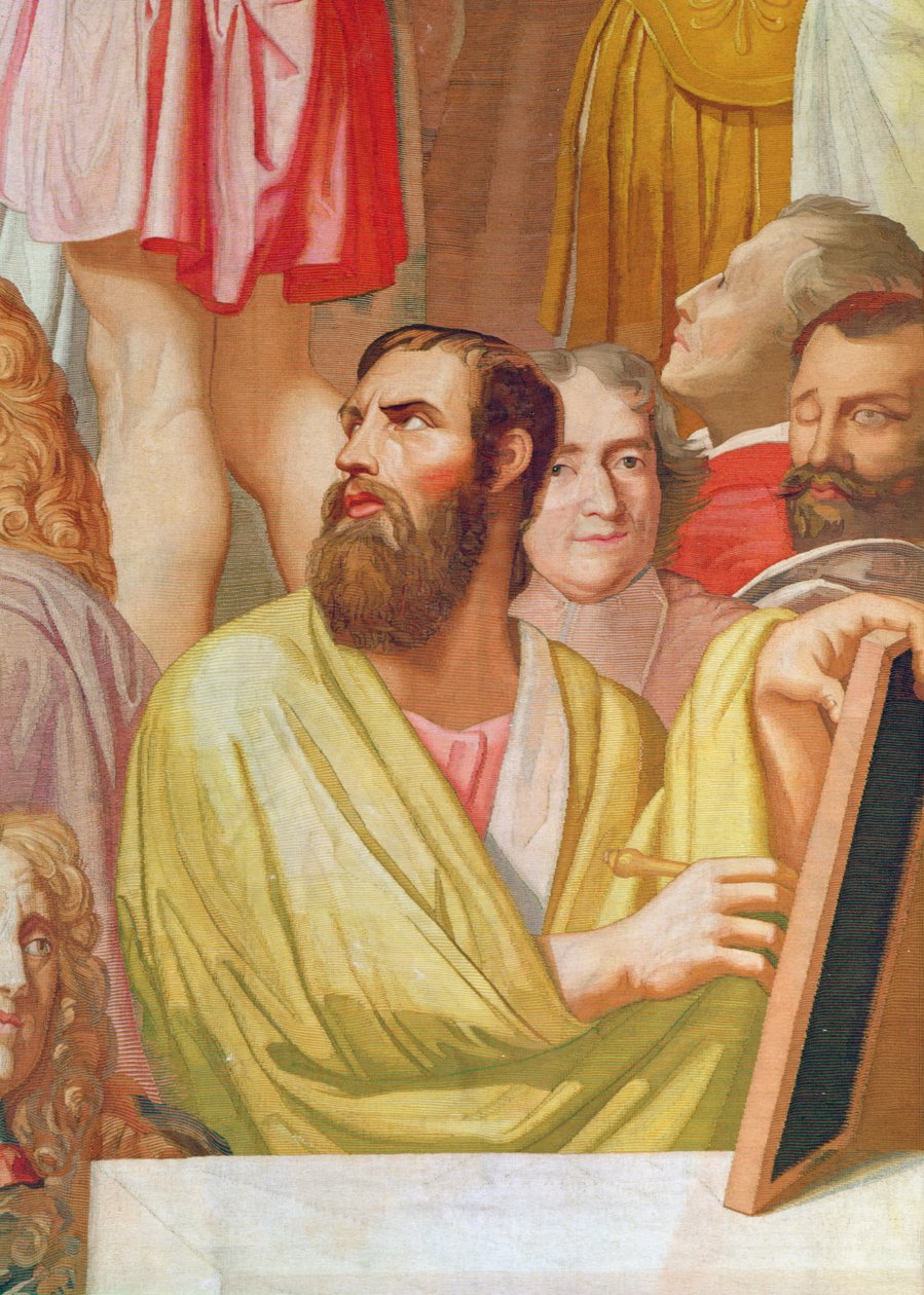 Pocta Homerovi (detail vpravo dole) (tapisérie) od Jean Auguste Dominique Ingres