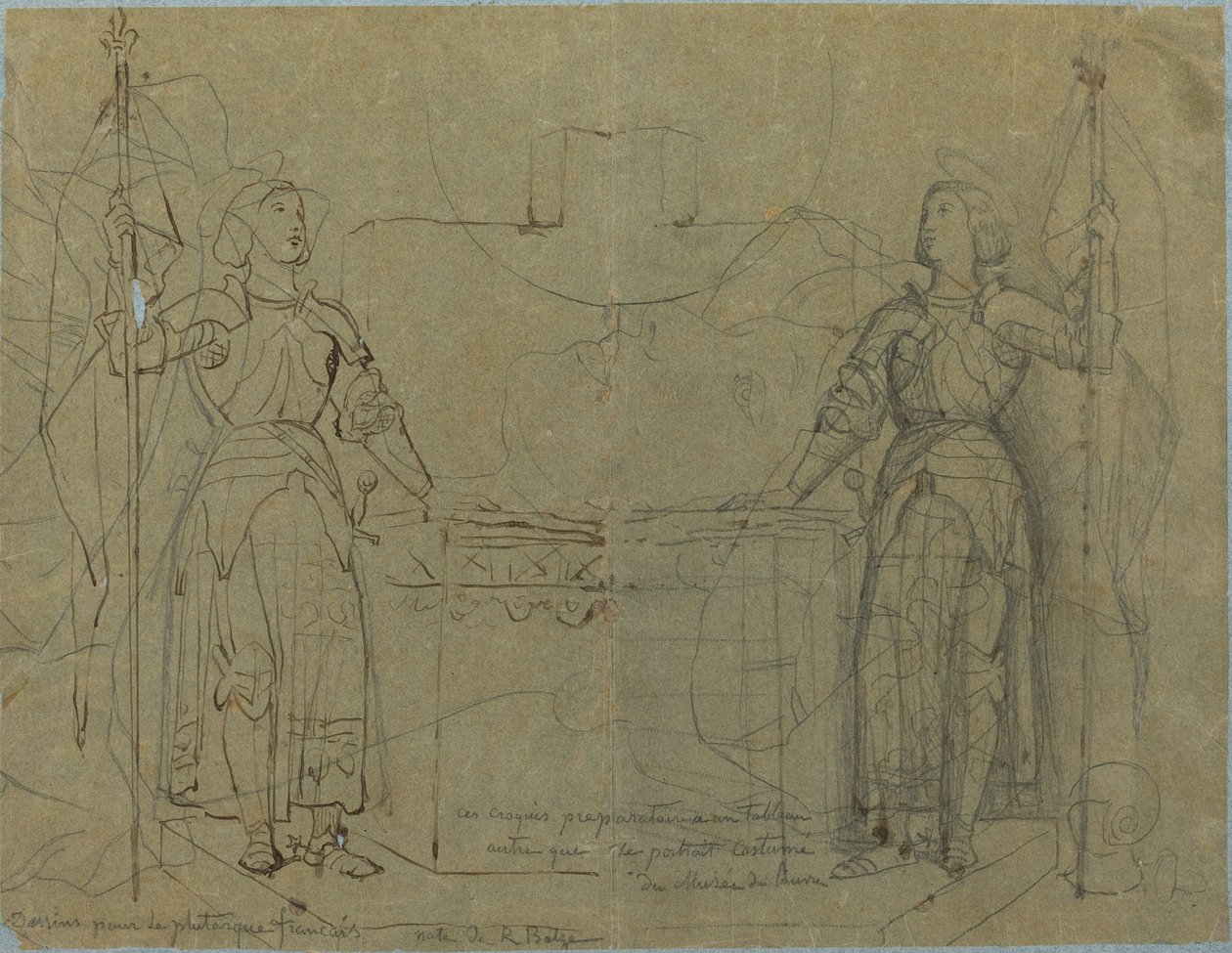 Johanka z Arku stojící u oltáře v katedrále v Remeši od Jean Auguste Dominique Ingres