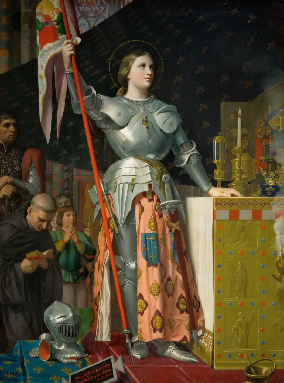 Johanka z Arku při korunovaci Karla VII v katedrále v Remeši od Jean Auguste Dominique Ingres