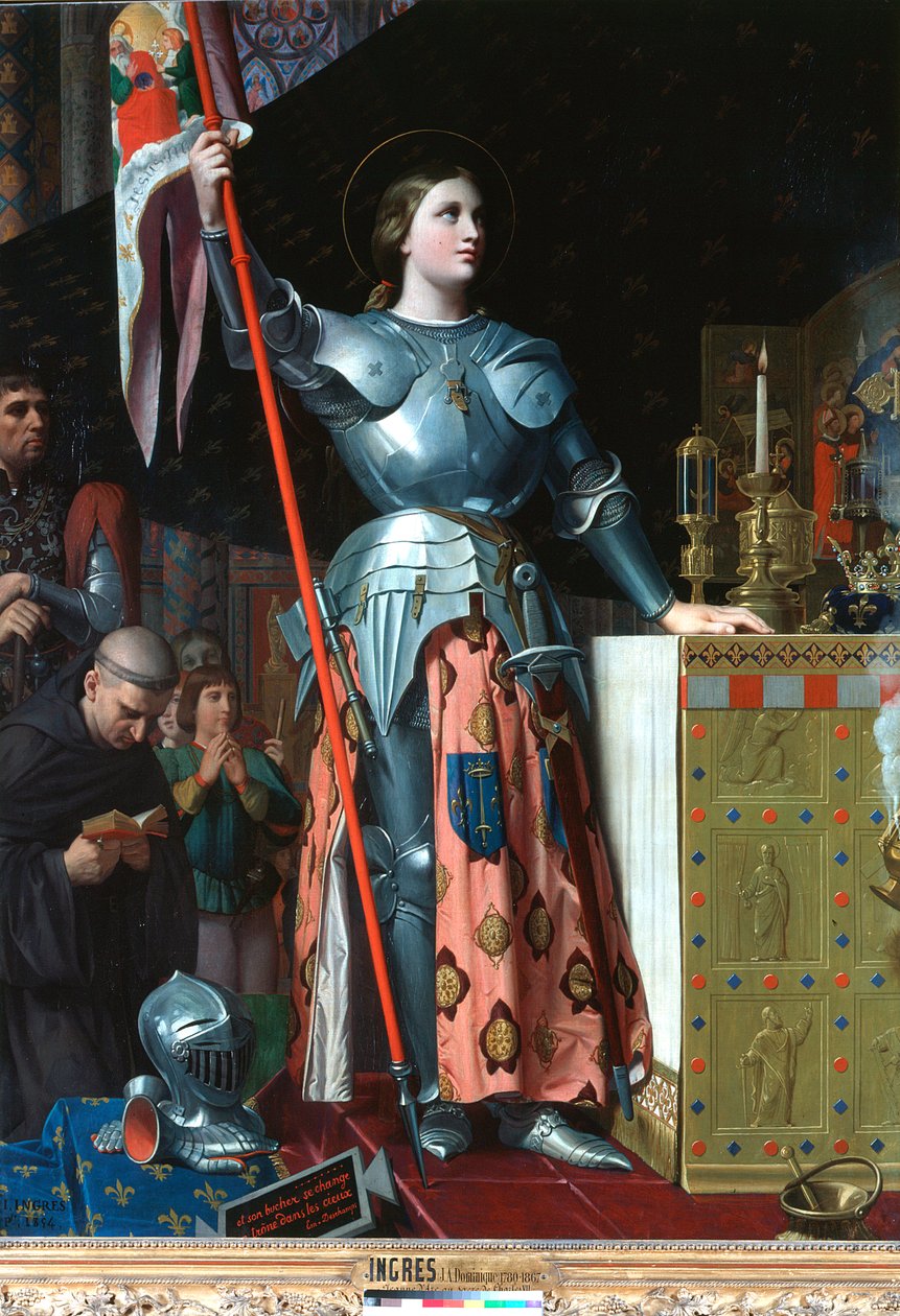 „Johanka z Arku při korunovaci Karla VII. v katedrále v Remeši“, 1429, c1800-1867 od Jean Auguste Dominique Ingres