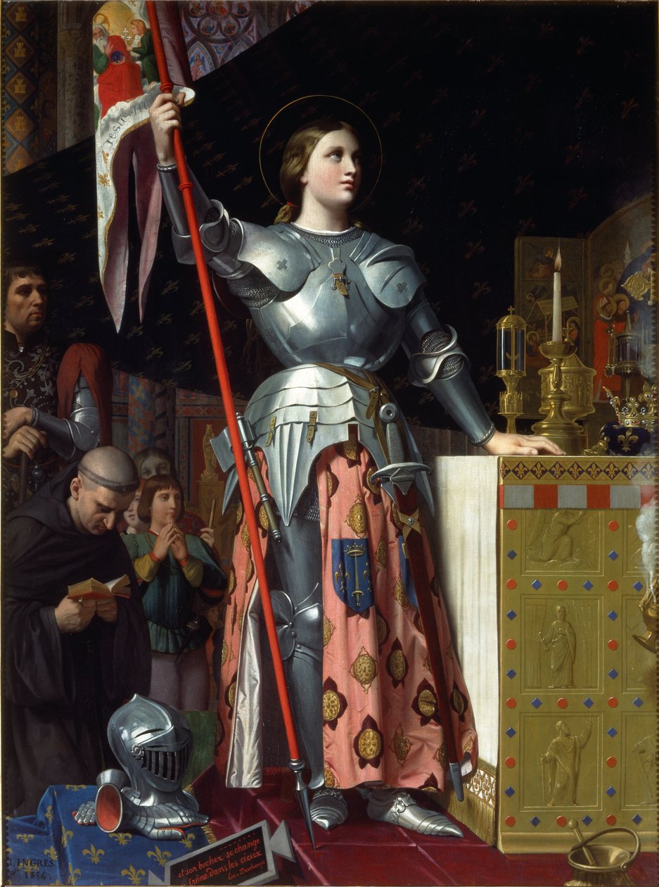 Johanka z Arku při korunovaci Karla VII. v katedrále v Remeši v roce 1429 od Jean Auguste Dominique Ingres