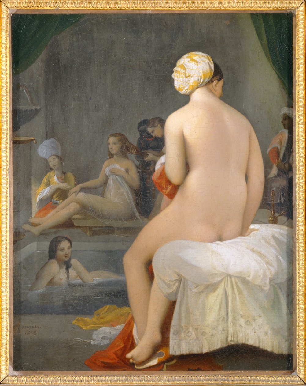 La petite baigneuse. Interieur de harem - The bather. Interiér harému. 1828 ... od Jean Auguste Dominique Ingres