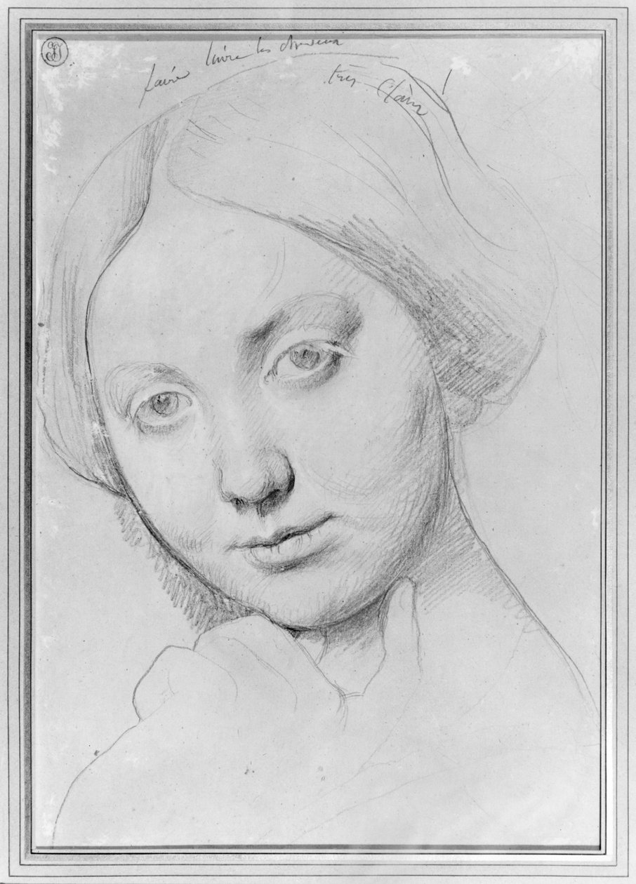 Louise de Broglie, hraběnka z Haussonville, kolem roku 1842 (grafit na papíře) od Jean Auguste Dominique Ingres