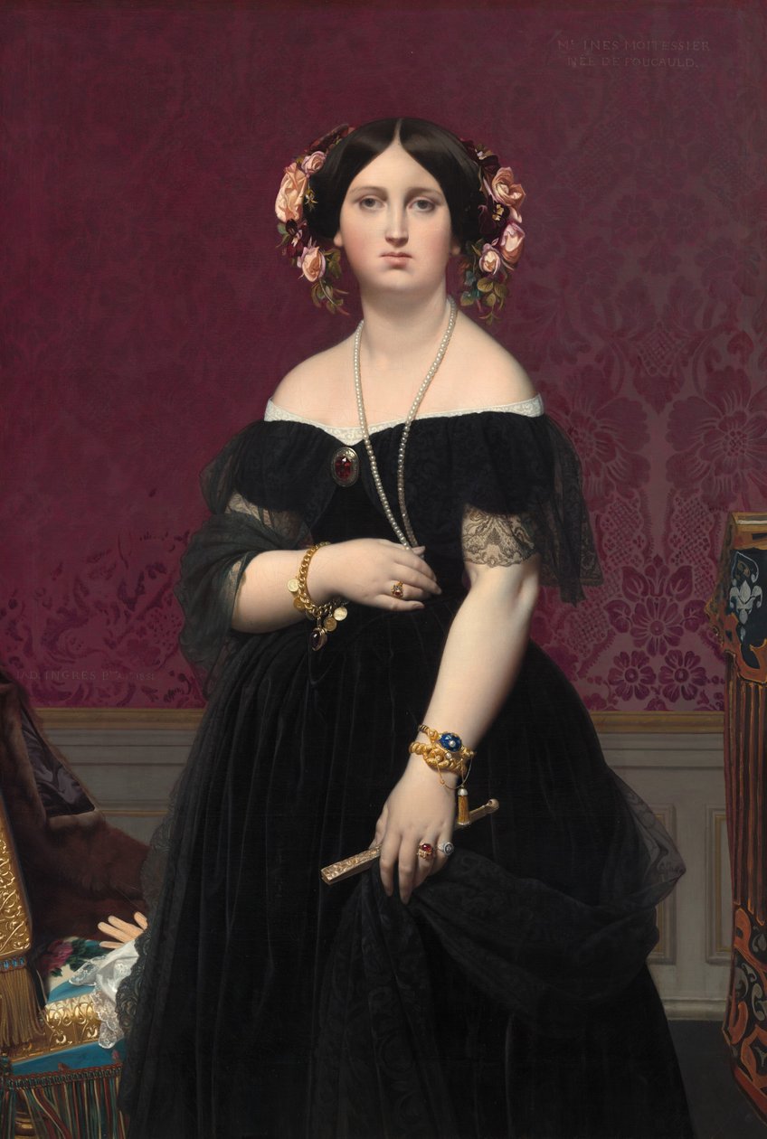 Madame Moitessier, 1851. od Jean Auguste Dominique Ingres