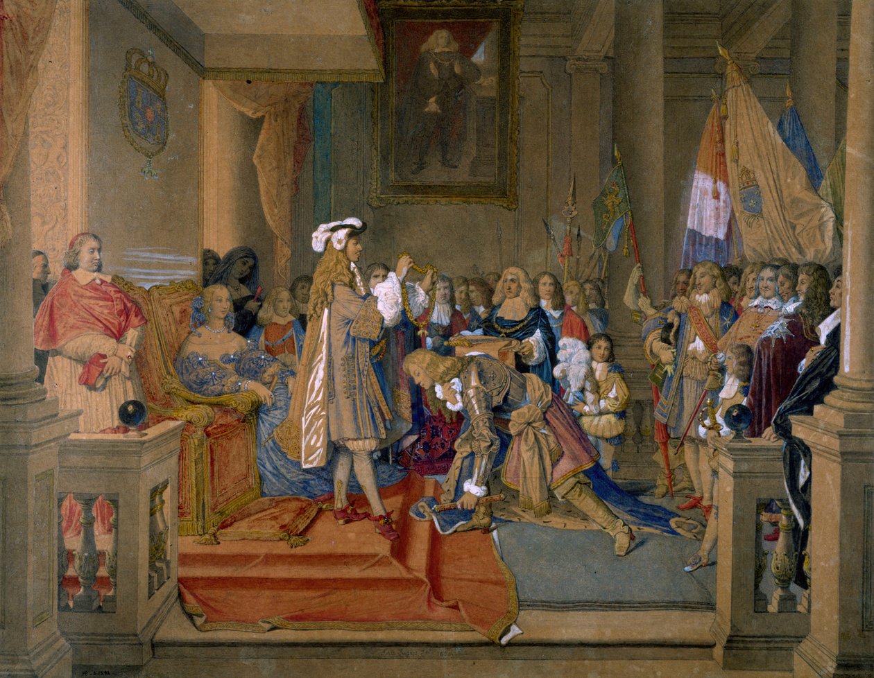 Maršál Berwick obdržel od španělského krále Filipa V. Řád zlatého rouna, 1864. od Jean Auguste Dominique Ingres