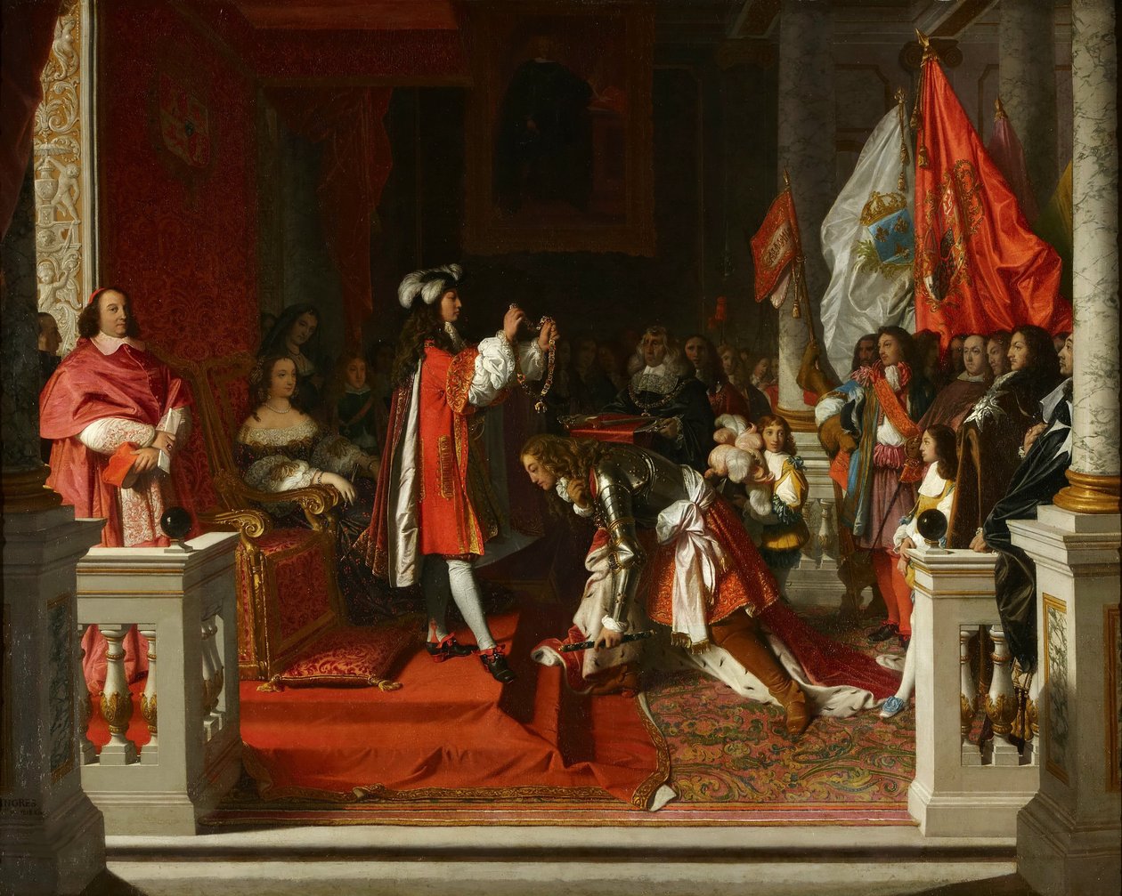 Maršál Berwick obdržel od španělského krále Filipa V. Řád zlatého rouna. od Jean Auguste Dominique Ingres