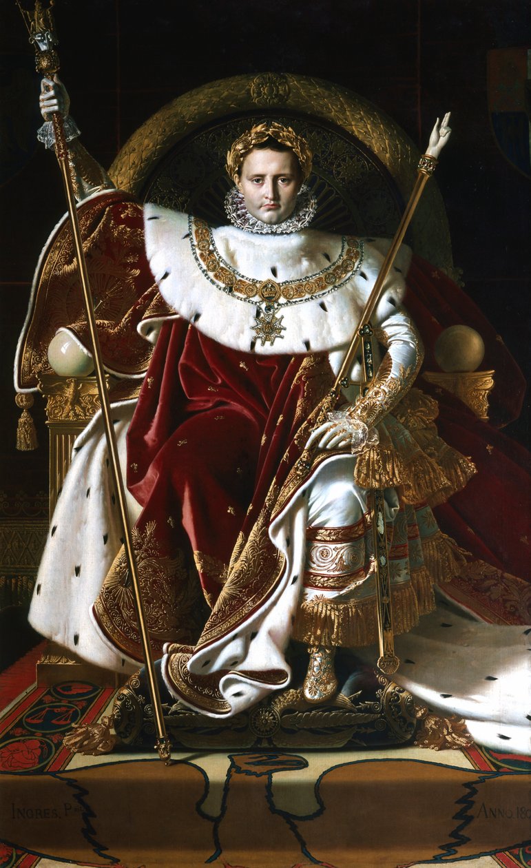 Napoleon I. na císařském trůně, 1806 od Jean Auguste Dominique Ingres