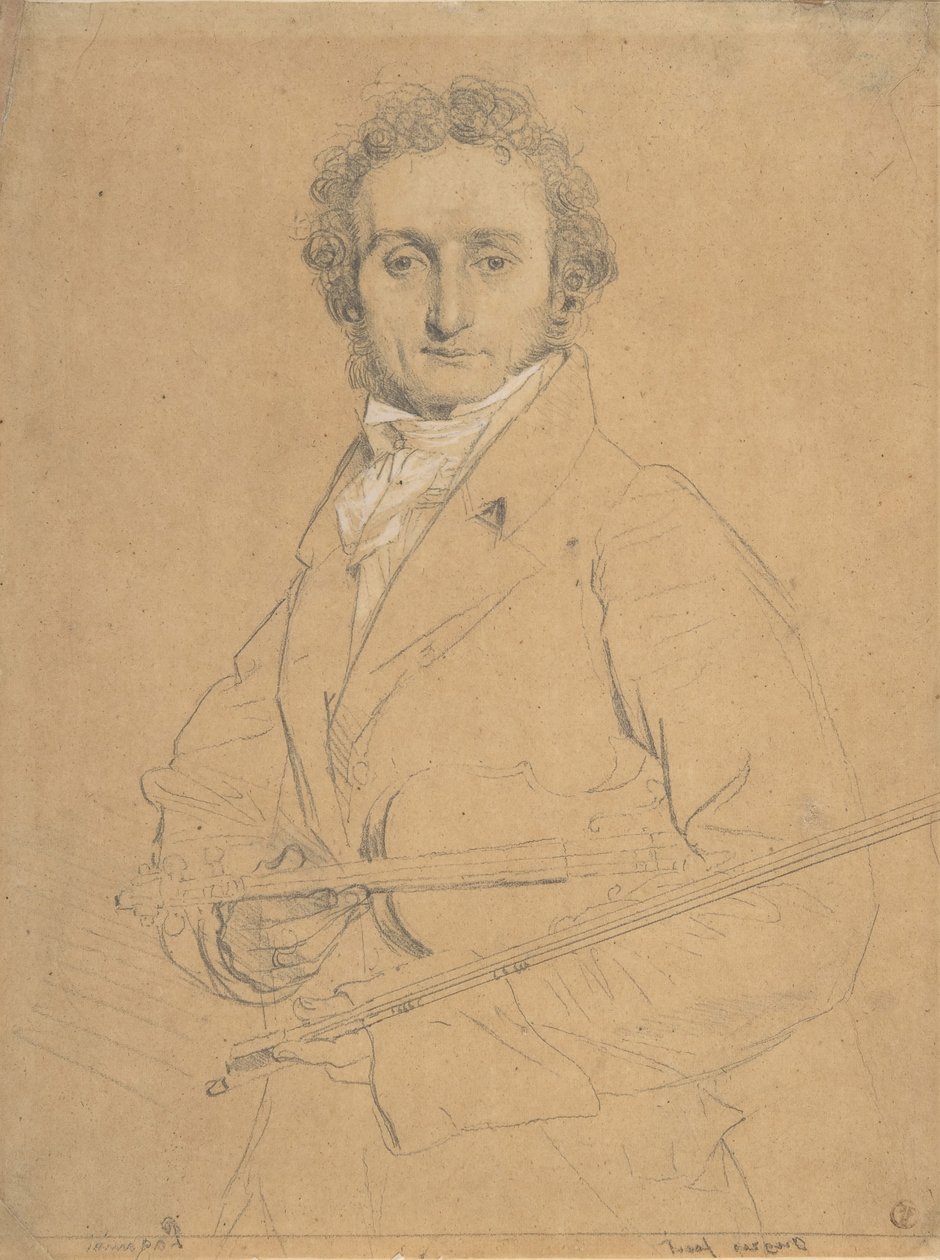 Niccolò Paganini 1784-1840, ca. 1830. od Jean Auguste Dominique Ingres