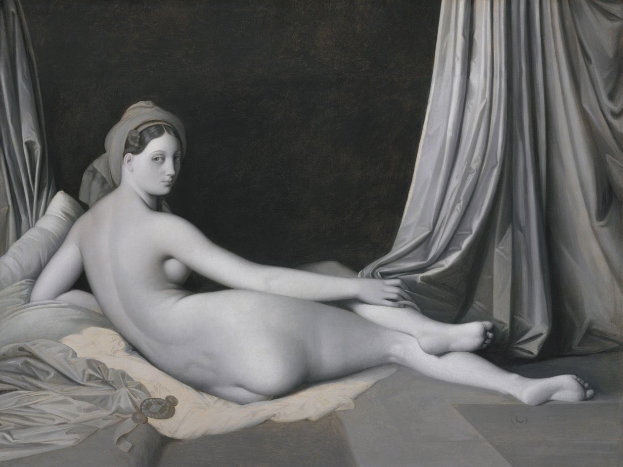 Odaliska v Grisaille, cca 1824–34 (olej na plátně) od Jean Auguste Dominique Ingres