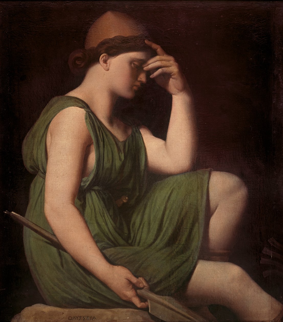 Odysseus, studie pro Apoteózu Homéra, kolem roku 1850 od Jean Auguste Dominique Ingres