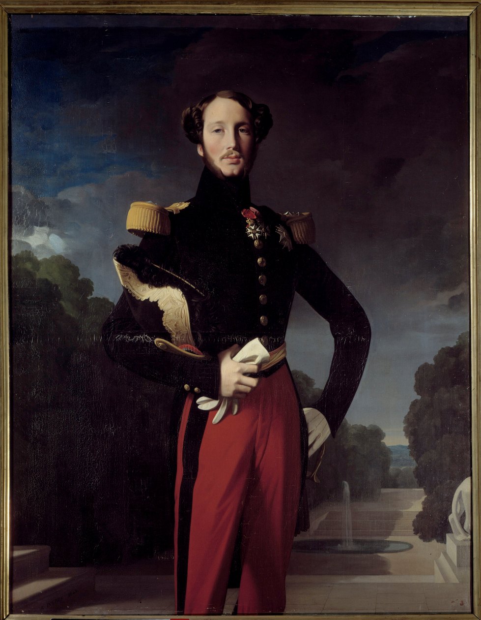 Portrét Ferdinanda Philippa, vévody z Orleansu (1810-1842) před parkem Saint Cloud Painting od Jean Auguste Dominique Ingres (1780-1867) 1843 Sun. 1,56x1,2 m - Portrét Ferdinanda Filipa, vévody z Orleans (1810-1842) před Parc de od Jean Auguste Dominique Ingres